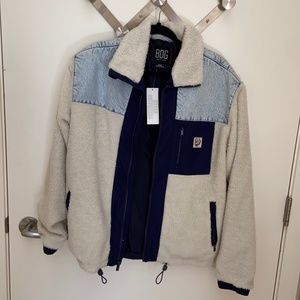 Urban Outfitters BDG Sherpa Denim Mixed Jacket